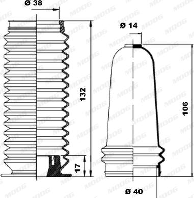 Moog K150048 - Kit soffietto, Sterzo www.autoricambit.com