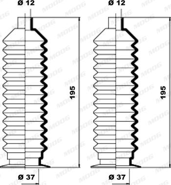 Moog K150068 - Kit soffietto, Sterzo www.autoricambit.com