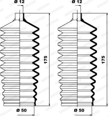 Moog K150014 - Kit soffietto, Sterzo www.autoricambit.com