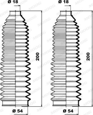 Moog K150082 - Kit soffietto, Sterzo www.autoricambit.com