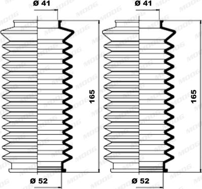 Moog K150037 - Kit soffietto, Sterzo www.autoricambit.com