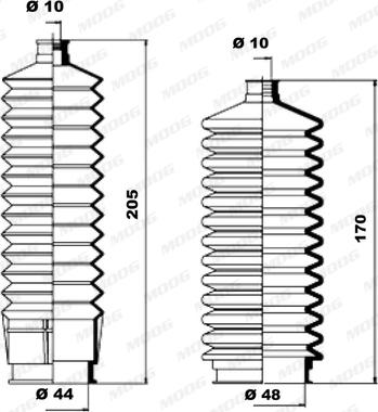 Moog K150026 - Kit soffietto, Sterzo www.autoricambit.com