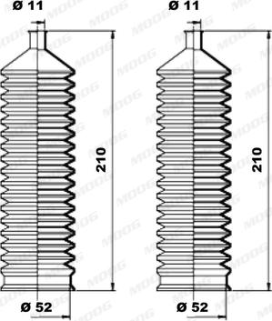 Moog K150028 - Kit soffietto, Sterzo www.autoricambit.com