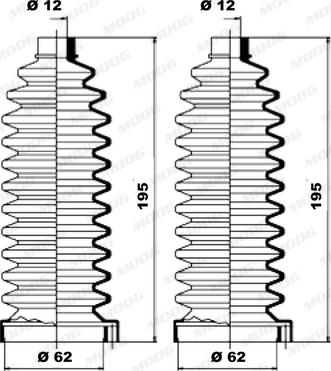 Moog K150023 - Kit soffietto, Sterzo www.autoricambit.com