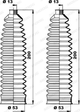 Moog K150191 - Kit soffietto, Sterzo www.autoricambit.com