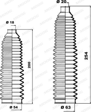 Moog K150141 - Kit soffietto, Sterzo www.autoricambit.com