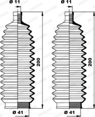 Moog K150153 - Kit soffietto, Sterzo www.autoricambit.com