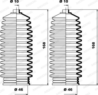 Moog K150165 - Kit soffietto, Sterzo www.autoricambit.com