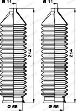 Moog K150167 - Kit soffietto, Sterzo www.autoricambit.com