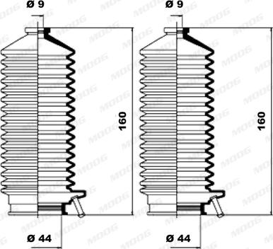 Moog K150103 - Kit soffietto, Sterzo www.autoricambit.com