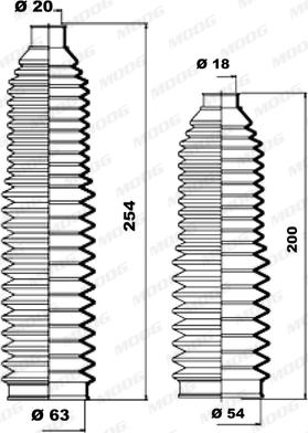 Moog K150139 - Kit soffietto, Sterzo www.autoricambit.com