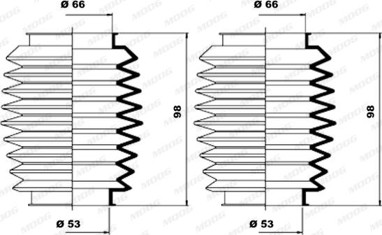 Moog K150137 - Kit soffietto, Sterzo www.autoricambit.com