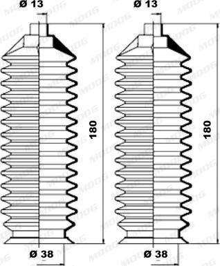 Moog K150176 - Kit soffietto, Sterzo www.autoricambit.com