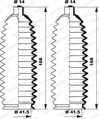 Moog K150255 - Kit soffietto, Sterzo www.autoricambit.com