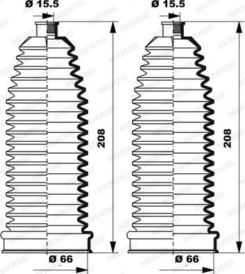 Moog K150252 - Kit soffietto, Sterzo www.autoricambit.com