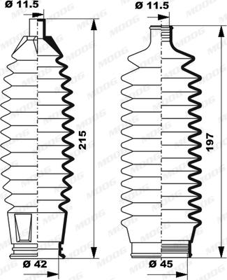 Moog K150268 - Kit soffietto, Sterzo www.autoricambit.com