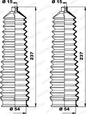 Moog K150204 - Kit soffietto, Sterzo www.autoricambit.com