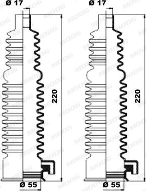 Moog K150218 - Kit soffietto, Sterzo www.autoricambit.com