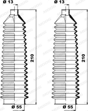 Moog K150217 - Kit soffietto, Sterzo www.autoricambit.com