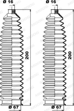 Moog K150223 - Kit soffietto, Sterzo www.autoricambit.com