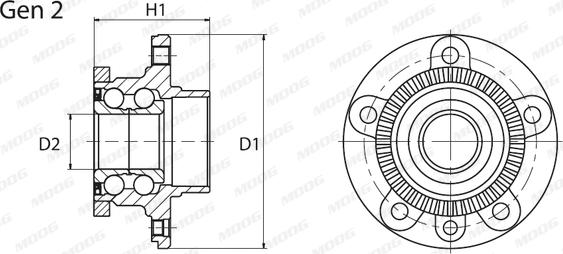 Moog VO-WB-11058 - Kit cuscinetto ruota www.autoricambit.com