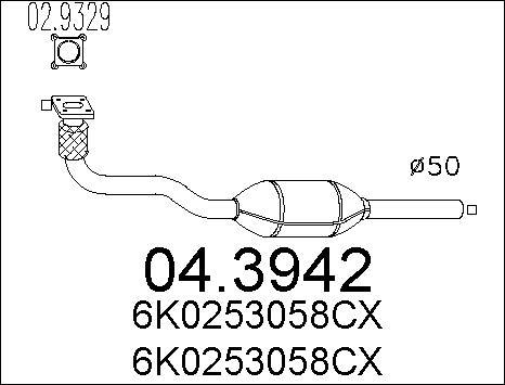 MTS 04.3942 - Catalizzatore www.autoricambit.com