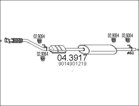 MTS 04.3917 - Catalizzatore www.autoricambit.com