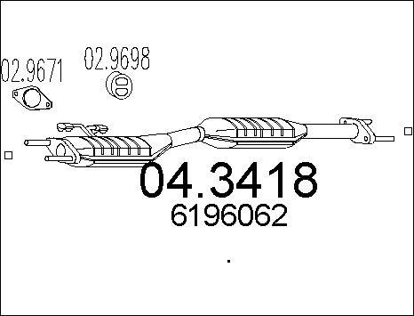 MTS 04.3418 - Catalizzatore www.autoricambit.com