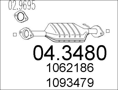 MTS 04.3480 - Catalizzatore www.autoricambit.com