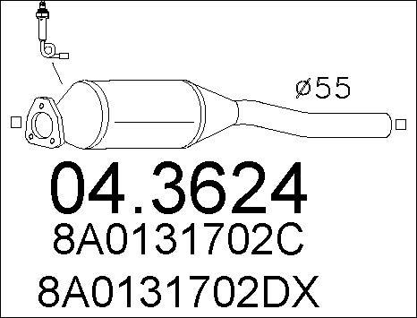 MTS 04.3624 - Catalizzatore www.autoricambit.com