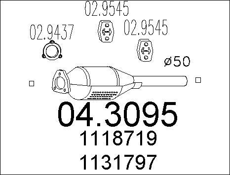 MTS 04.3095 - Catalizzatore www.autoricambit.com