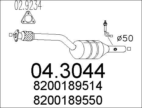 MTS 04.3044 - Catalizzatore www.autoricambit.com