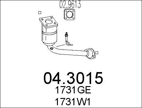 MTS 04.3015 - Catalizzatore www.autoricambit.com