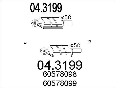 MTS 04.3199 - Catalizzatore www.autoricambit.com