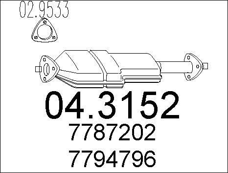 MTS 04.3152 - Catalizzatore www.autoricambit.com