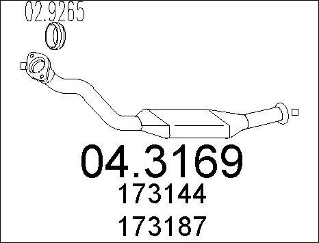 MTS 04.3169 - Catalizzatore www.autoricambit.com