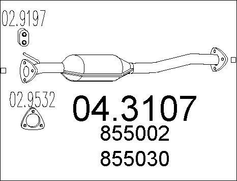 MTS 04.3107 - Catalizzatore www.autoricambit.com