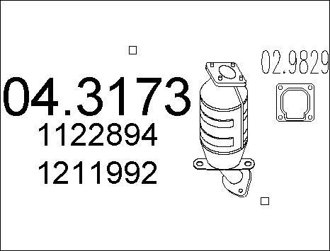 MTS 04.3173 - Catalizzatore www.autoricambit.com