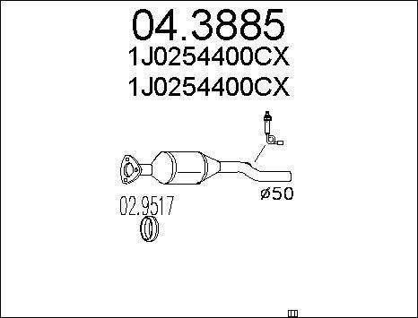 MTS 04.3885 - Catalizzatore www.autoricambit.com