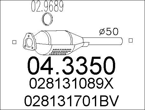 MTS 04.3350 - Catalizzatore www.autoricambit.com