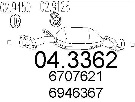 MTS 04.3362 - Catalizzatore www.autoricambit.com