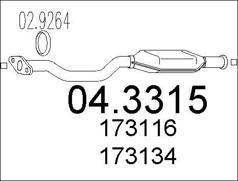 MTS 04.3315 - Catalizzatore www.autoricambit.com