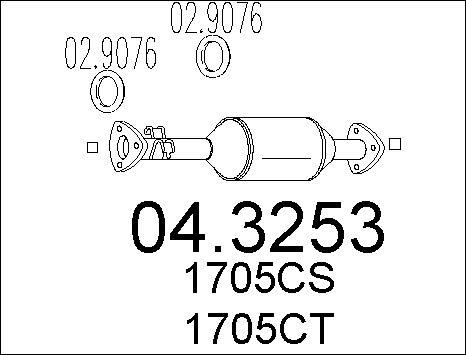 MTS 04.3253 - Catalizzatore www.autoricambit.com