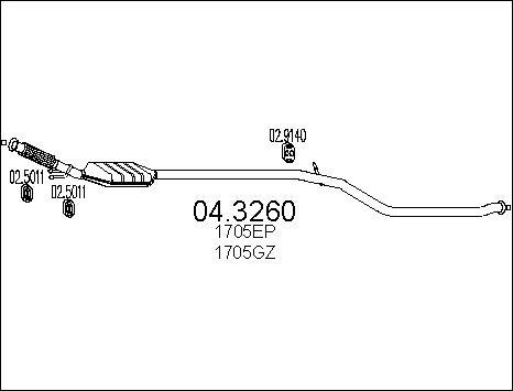 MTS 04.3260 - Catalizzatore www.autoricambit.com