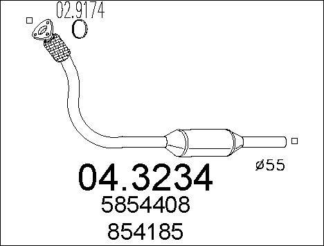 MTS 04.3234 - Catalizzatore www.autoricambit.com