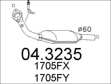 MTS 04.3235 - Catalizzatore www.autoricambit.com