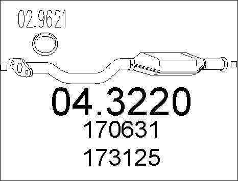 MTS 04.3220 - Catalizzatore www.autoricambit.com