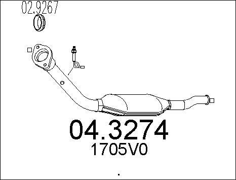 MTS 04.3274 - Catalizzatore www.autoricambit.com