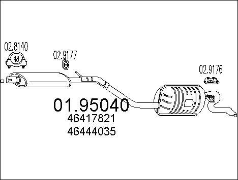 MTS 01.95040 - Silenziatore posteriore www.autoricambit.com