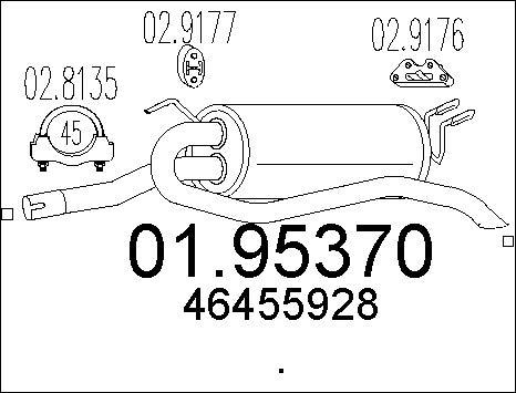 MTS 01.95370 - Silenziatore posteriore www.autoricambit.com